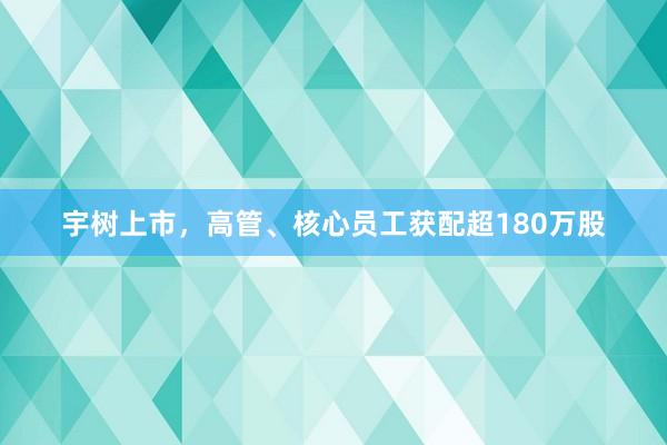 宇树上市，高管、核心员工获配超180万股